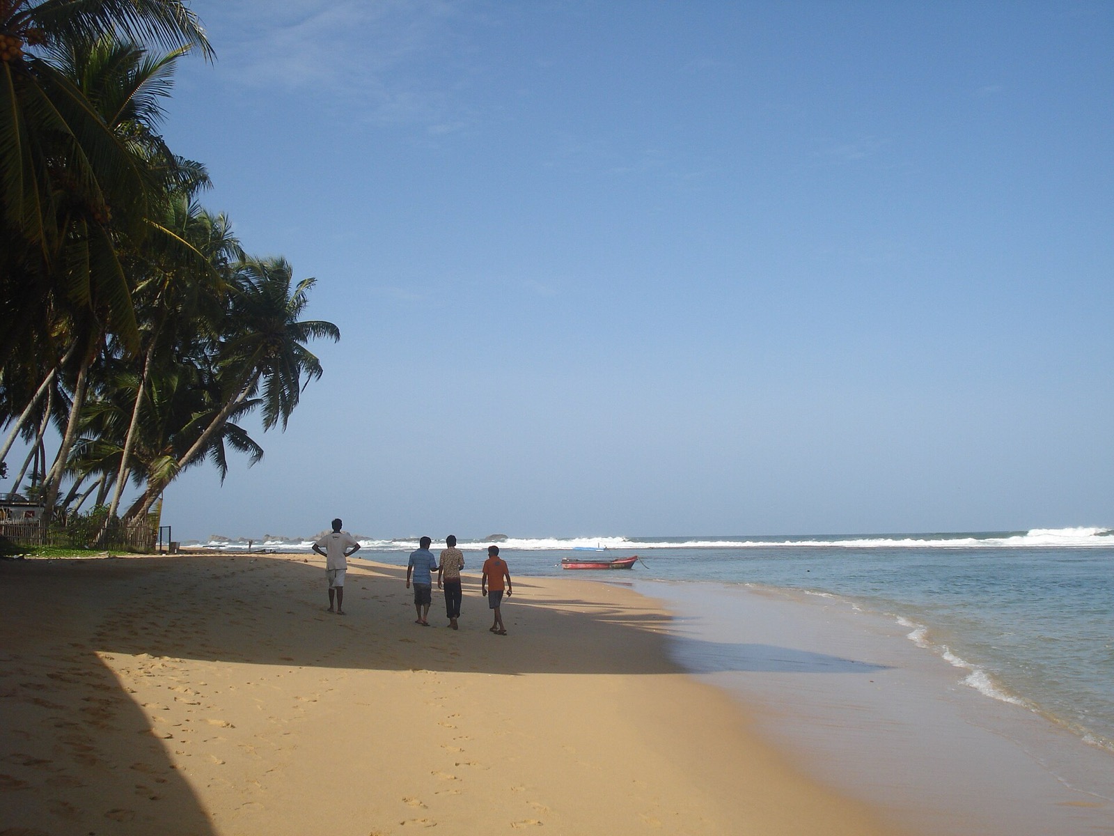 Hikkaduwa coast in Sri Lanka